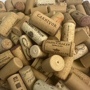 Wine Corks Champagne Knobs Wood Top Stoppers Used Lot Of 172 For Crafts Weddings